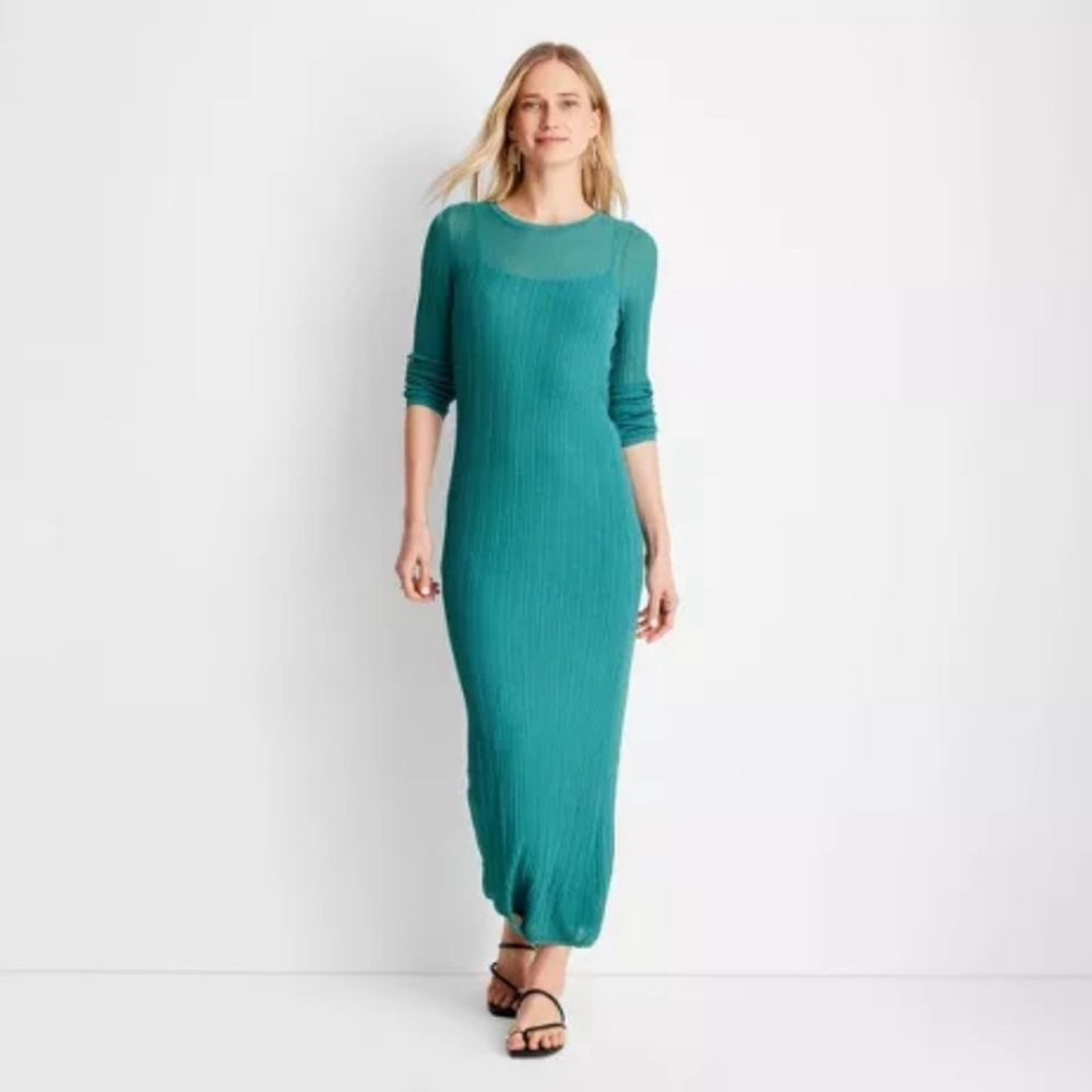 Future collective by Jenny Lopez NWT teal midi dress